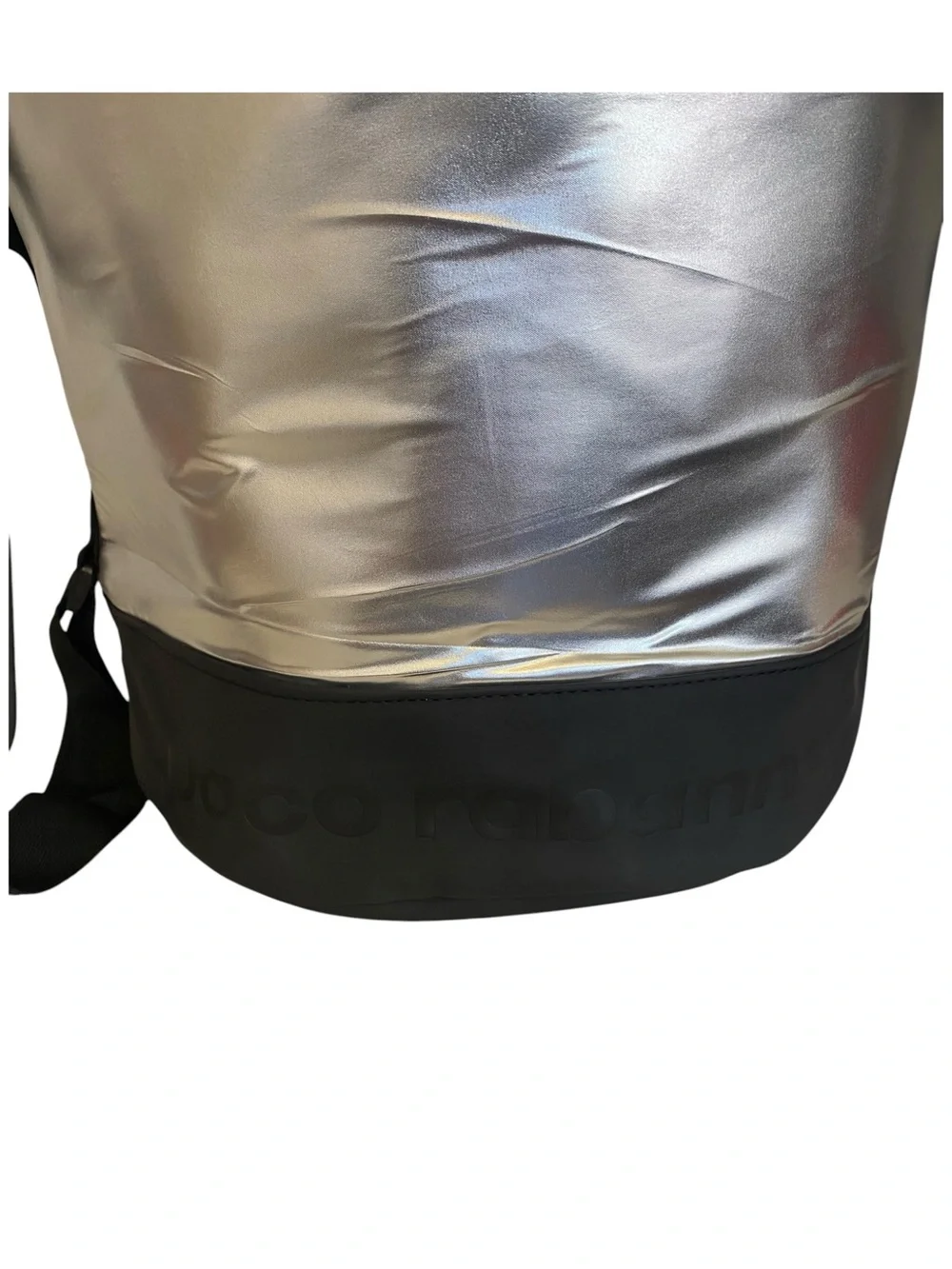 Paco Rabanne Invictus Silver Dry Bag Roll Top Crossbody Backpack New